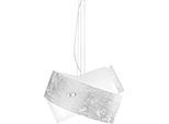 Camilla - Lampada A Sospensione Argento 2XE27 Max 2X70W IP20 - Lampada Da Soffitto Con Design Moderno In Alluminio - Attacco E27