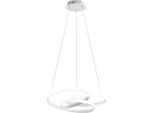 Diva - Lampada A Sospensione Led 80W Dimmerabile - Design Moderno In Alluminio Bianco Satinato, Luce Calda 3000K, Anelli Intrecciati D.85Cm