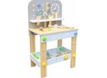 GroßHandel Gmbh - Banco Da Lavoro In Legno Ware Spielmaus 40X26,5X65 Cm, 44 Pezzi