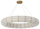 Casa Padrino Lampadario Ottone Antico / Bianco Ø 118 X H. 18 Cm
