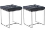 Set Di 2 Sgabelli In Acciaio Inox Barci, Colore:Marrone