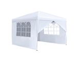 Yuenfong Tenda Pieghevole Gazebo Protezione Uv - Gazebo Da Giardino Tenda Per Feste Tenda Da Giardino Impermeabile - (3X3M, 4 Pannelli Laterali, Bianco)