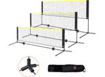 Rete Da Badminton Vevor, Rete Da Pallavolo Regolabile In Altezza, Larghezza 3 M, Rete Da Pickleball Pieghevole, Set Di Rete Da Tennis Portatile E Facile Da Montare Con Pali, Supporto E Borsa Per Il Trasporto, Per Giochi In Giardino