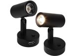 Lampada Da Lettura A 12 Volt Led Smd Spot, Bianco Caldo + Usb + Interruttore Per Caravan, Camper, Barca, Nero Satinato