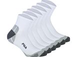 Fila Calzini Unisex, 6 Paia - Quarto Multisport, Calzini Corti Bianchi 39-42
