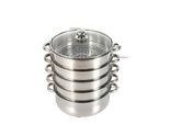 Vaporiera A 5 Livelli In Acciaio Inox, Riscaldamento Efficiente, Cottura Versatile, 26 Cm