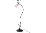Casa Padrino Lampada Da Terra Tiffany Art Deco Nero/Rosa H. 160,5 Cm - Luci Tiffany