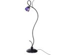 Casa Padrino Lampada Da Terra Tiffany Art Deco Nero/Blu H. 158 Cm - Tiffany Leuchten