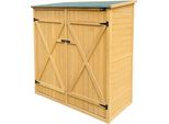 Axi Casper Armadio Da Giardino In Legno Marrone | Armadio Exteriore, Armadio Degli Attrezzi / Armadio Da Giardino Con 2 Ripiani Fissi | 149 X 78 X 164 Cm