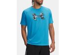 Maglietta Under Armour Tech Print Fill A Maniche Corte Blu M Uomo Blu M