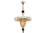Casa Padrino Lampadario In Cristallo Barocco Oro/Nero Ø 73 X H. 135 Cm - Italy