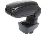 Bracciolo Centrale In Pelle Clappable Nero Per Ford Fiesta Mk7 Dal 2008-