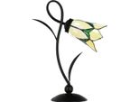 Casa Padrino Lampada Da Tavolo Tiffany Art Deco Nero / Giallo / Verde H. 40 Cm - Tiffany Leuchten