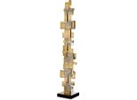 Casa Padrino Lampada Da Terra In Ottone Vintage / Nero H. 166 Cm - Luxury Lights