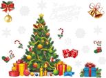 Foglio Con Adesivi Grandi - Natale