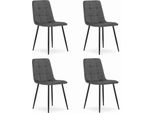 Sedia Valora Kara Grigio Scuro X4 - Set Di 4 Sedie Grigie Per Valorizzare I Tuoi Interni