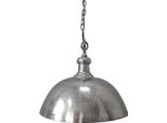 Casa Padrino Lampada A Sospensione In Metallo In Stile Industriale Argento Ø 50 X H. 42 Cm