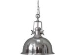 Casa Padrino Lampada A Sospensione In Metallo In Stile Industriale Argento Ø 39 X H. 47 Cm
