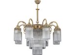 Casa Padrino Lampadario Barocco In Ottone Patinato Ø 80 X H. 90 Cm