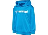 Hummel Hmllogo Felpa Con Cappuccio Bambino - Blu Diva, Taglia:116
