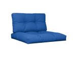 Vidaxl Cuscino Pallet 2 Pezzi In Tessuto Blu Reale