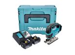 Makita Djv 180 Rtxj Seghetto Alternativo A Batteria 18 V 135 Mm + 2X Batteria 5,0 Ah + Caricabatteria + Makpac
