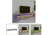 The Living Store Mobile Tv Con Luci Led Rovere Sonoma 260X36,5X40 Cm