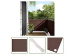 The Living Store Paravento Per Balcone Marrone 90X800 Cm 100 % Poliestere Oxford
