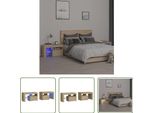 The Living Store Comodini 2 Pezzi Con Luci Led Rovere Sonoma 70X36,5X40 Cm