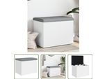 The Living Store Panca Con Contenitore Bianco 62X42X45 Cm Materiale A Base Di Legno