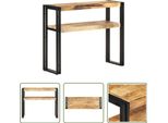 The Living Store Tavolo Consolle 90X30X75 Cm Legno Di Mango Grezzo