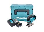Makita Djv 180 RT1XJ Seghetto Alternativo A Batteria 18 V 135 Mm + 1X Batteria 5,0 Ah + Caricabatteria + Makpac