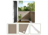 The Living Store Copertura Per Balcone Color Tortora 120X800 Cm 100% Poliestere Oxford