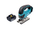 Makita Djv 180 T1X Seghetto Alternativo A Batteria 18 V 135 Mm + 1X Batteria 5,0 Ah - Senza Caricabatteria