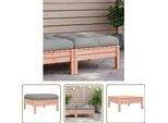 The Living Store Sgabello Da Giardino Con Cuscino In Legno Massiccio Di Abete Douglas