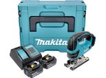 Makita Djv 180 Sgxj Seghetto Alternativo A Batteria 18 V 135 Mm + 2X Batteria 6,0 Ah + Caricabatteria + Makpac