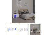 The Living Store Comodini 2 Pezzi Con Luci Led Bianco 70X36,5X40 Cm