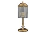 Casa Padrino Lampada Da Tavolo In Cristallo Barocco Ottone Con Patina H. 47 Cm
