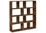 Vidaxl Libreria In Rovere Fumé 132X29X141,5 Cm Materiale A Base Di Legno