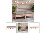 The Living Store Sgabello Da Giardino Con Cuscino 2 Pz. Legno Massiccio Di Abete Douglas