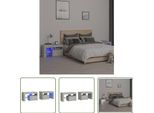 The Living Store Comodini 2 Pezzi Con Luci Led Grigio Cemento 70X36,5X40 Cm