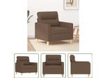 The Living Store Divano Poltrona Marrone 60 Cm Tessuto