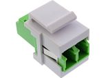 Inline® Accoppiatore A Scatto Keystone In Fibra Ottica Bianco, Duplex Lc/Lc, Singolo, Verde, Ceramica