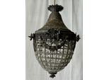 Casa Padrino Lampada A Sospensione In Cristallo Barocco Ossidato H. 35 Cm - Luci Barocche