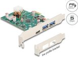 Delock - Usb-Adapter - Pcie 2,0 - Usb 3,0 X 2 + USB-C 3,2 Gen 2 Mit Spannungsversorgung X 1 (90229)