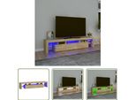 The Living Store Mobile Tv Con Luci Led Rovere Sonoma 200X36,5X40 Cm