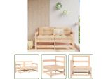 The Living Store Divani Angolari Da Giardino 2 Pz. Legno Di Pino Massiccio