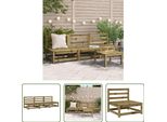 The Living Store Divani Da Giardino Senza Braccioli 3 Pezzi 70X70X67 Cm In Legno Di Pino