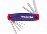 Set Di 8 Chiavi Esagonali Pieghevoli (Metriche) Workpro