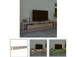 The Living Store Mobile Tv Con Luci Led Rovere Sonoma 260X36,5X40 Cm